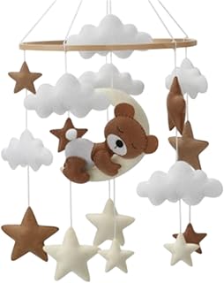 Berço de bebê móvel cama sino móvel berço decoração do quarto do bebê berçário pingente brinquedo, Urso de Barriga