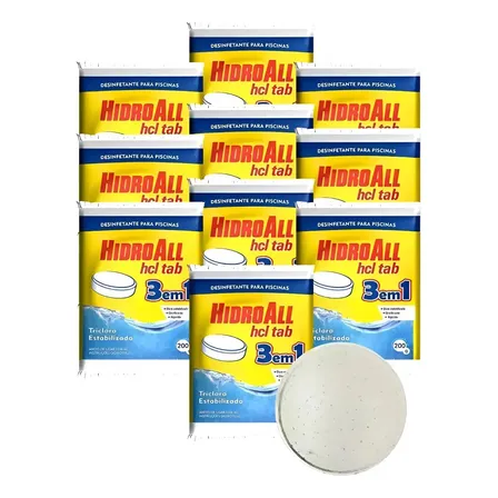 Kit 10 Tabletes Pastilha Penta 5x1 Hidroall 200gr