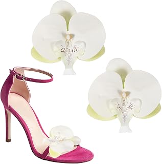 Clipes de sapato de flores, clipes de sapato de laço decorativos removíveis acessórios de orquídea