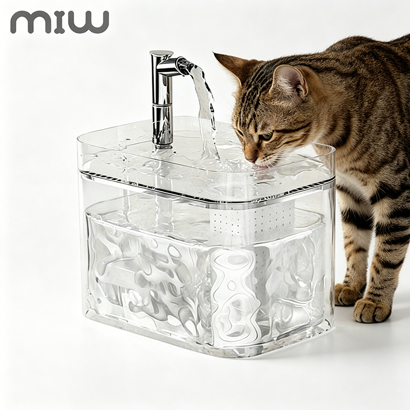 Bebedouro para Gatos – Água Fonte de Água, Circulação de Água com Filtro 1,5L e Base Segura