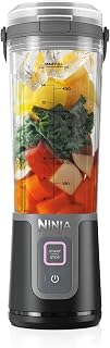 Ninja Blast, Liquidificador Portátil, Base Recarregável, Tampa À Prova de Vazamentos, Função de Auto-Limpar, Copo de 470 ml, Bivolt