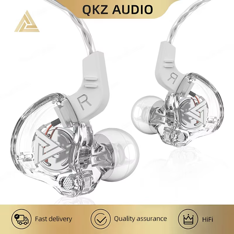 QKZ AK6 Fones De Ouvido Com Fio Fone Intra-Auricular Atualizado Monitor De Palco Dinâmico Microfone