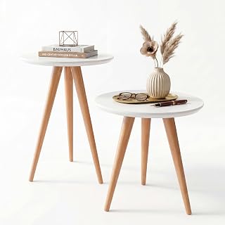 Mesa de Apoio e Mesa Lateral - Kit Duplo Classic (Branco)