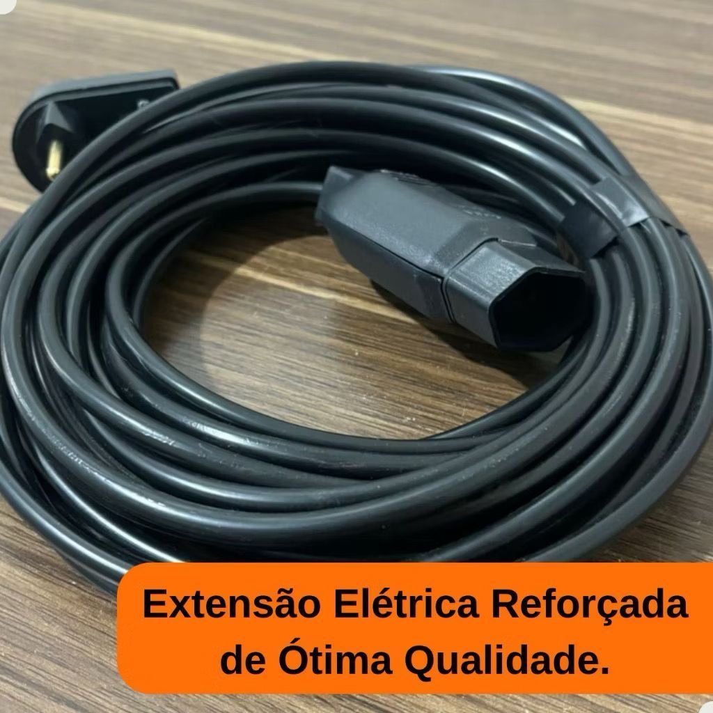 Extensão Eletrica 20 Metros Reforçada Profissional 10/20a cab oiio 2 x1.5