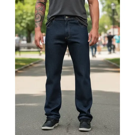 Calça Jeans Masculina Grossa Para Trabalho Boca Larga Balão