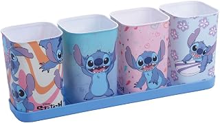 Porta Objetos, Stitch, 4 peças, Plasútil