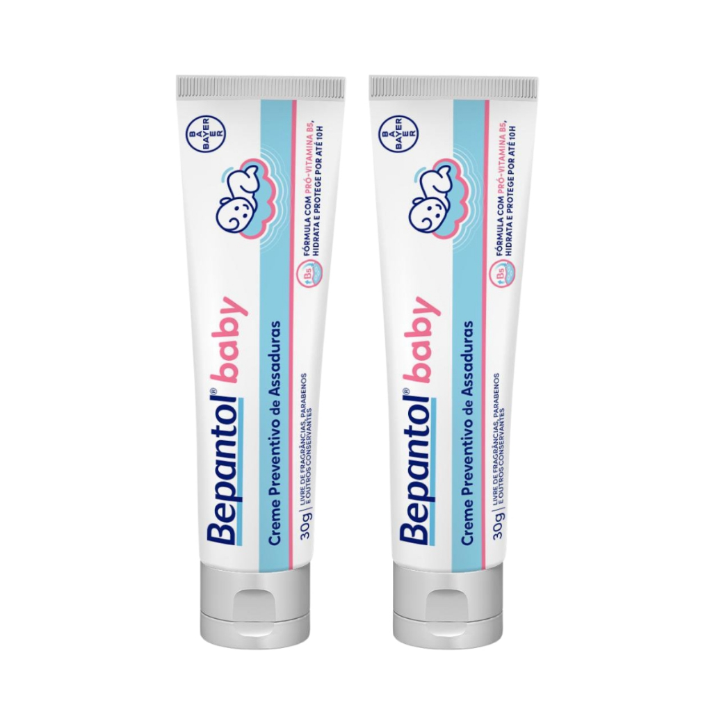 Kit com 2 Cremes Pomada de Assadura 30gr Cada - Bepantol