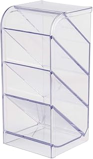 Organizador Diagonal Cristal Selado – Porta Documentos Transparente, Compacto e Resistente para Mesa, Escritório e Home Office