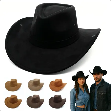 Chapéu Country Sertanejo Unissex Aba Larga Rodeio Formado