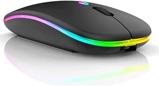 Mouse Sem Fio Recarregável Wireless Bluetooth Optico Led Rgb Colorido Ergonômico Usb 2.4 Ghz Notebook Computador Pc Desktop Linha Premium | Óptico, Notebook Computador PC Desktop, Linha Premium,