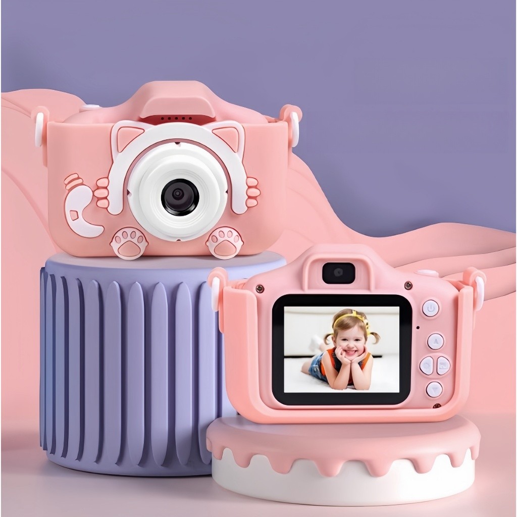 Câmera Infantil Digital 2 em 1 Fotografa e Filma Mini Máquina Fotográfica para Crianças Tira Foto de Verdade