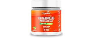 Bigens Tri Magnésio (Dimalato, Quelato, Taurato) Inositol 2000mg Relax com Triptofano e Vitamina B6, 180g, Sabor Limão, 30 PorçõesBigens Tri Magnésio (Dimalato, Quelato, Taurato) Inositol 2000mg