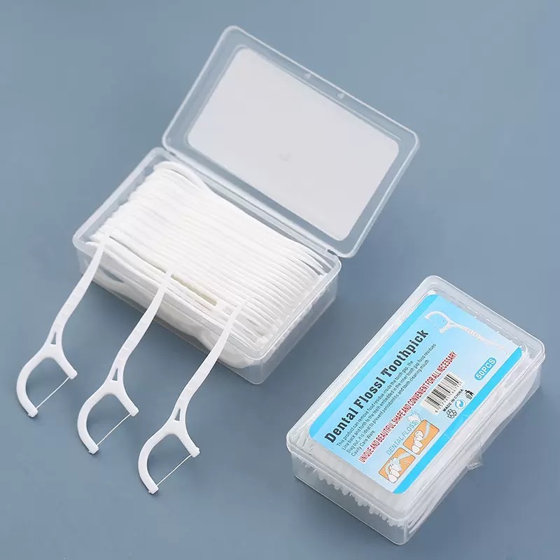 KIT 50PÇS Fio Dental Picks Palitos Dentes Vara Dente Escova De Limpeza Interdental Pick Oral