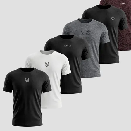 Kit 6 Camisetas Mais Procuradas Alpha