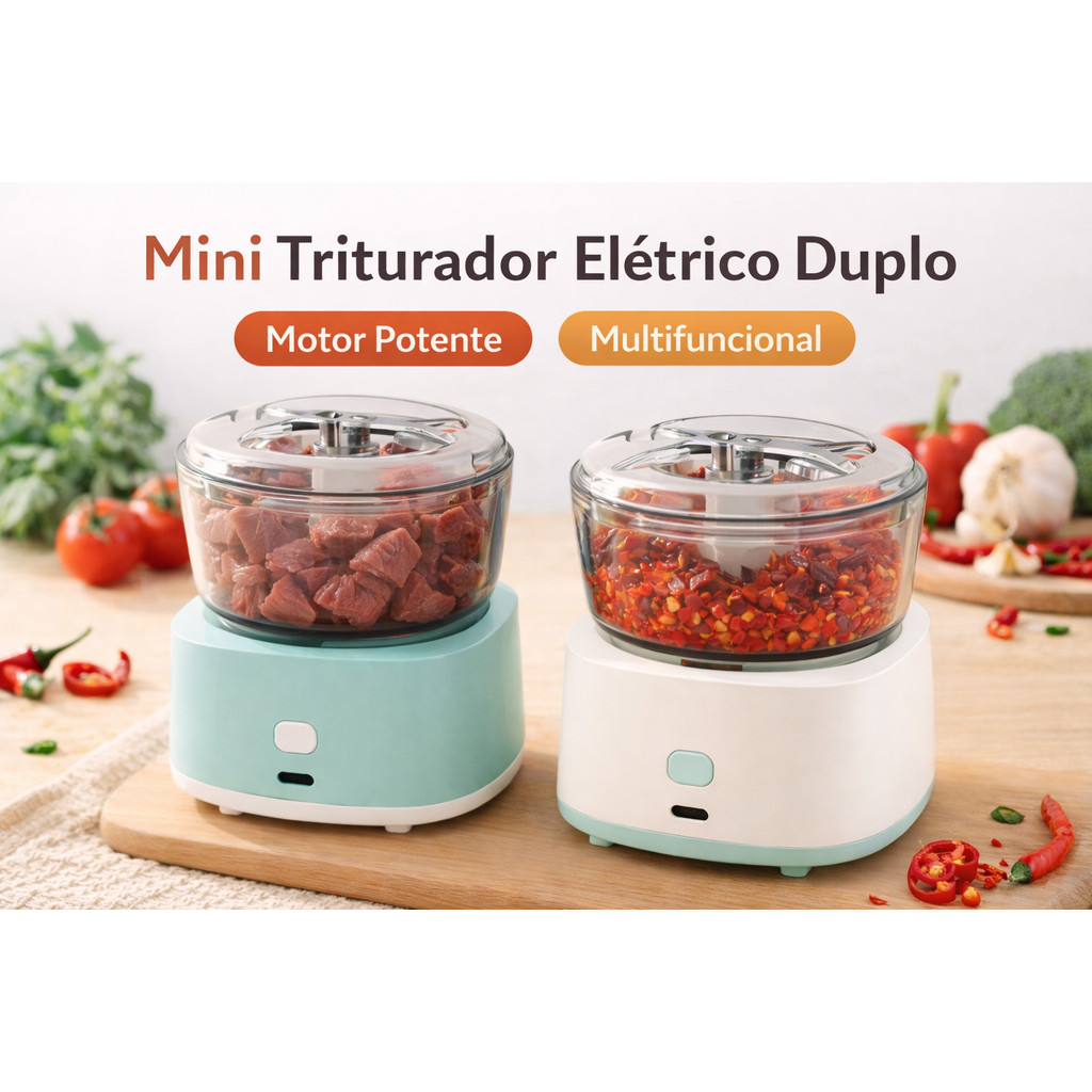 mini processador de alimentos elétrico picador de alho triturador de pimenta 350ml