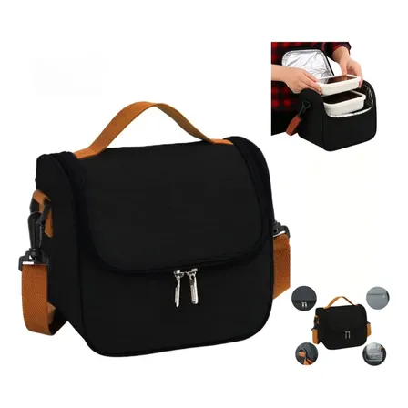 Bolsa Lancheira Semi Impermeavel Com Isolamento Termico Leve Preto
