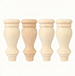 Conjunto de 4 pernas de móveis de madeira, para sofá, cadeira, sofá, cômoda, mesa, armário, cama, estante (tamanho: 15 x 8 cm (4 peças))