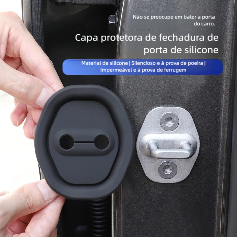 Kit de 4 peças Amortecedor de Fechadura Borracha Protetor Porta Do Carro Batente Anti Impacto Colisão Veicular Universal