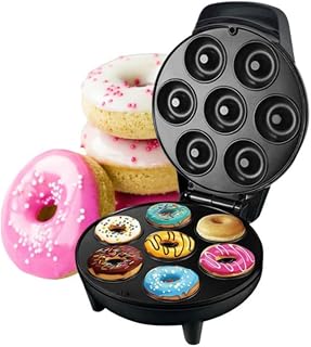Máquina De Donuts Elétrica Portátil Rápida E Prática Antiaderrente 110V Assa 7 Mini Rosquinhas