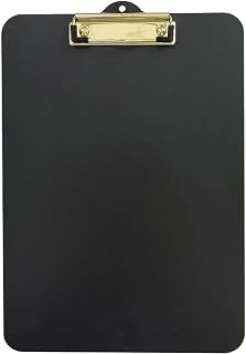 Prancheta Office Black Clip Dourado STALO, A4