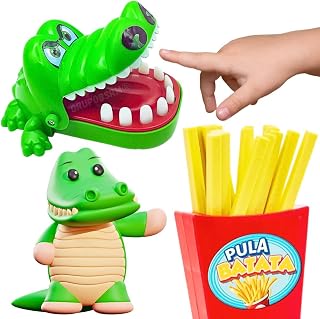 Kit jogo pula batata batatinha infantil brinquedo educativo crocodilo morde dedo pegadinha infantis presente menino menina 3 anos aniversario dia das crianças natal