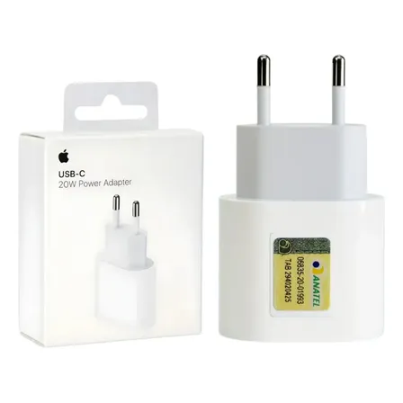 Carregador Fonte iPhone Original 20w Apple Tipo C Turbo Branco