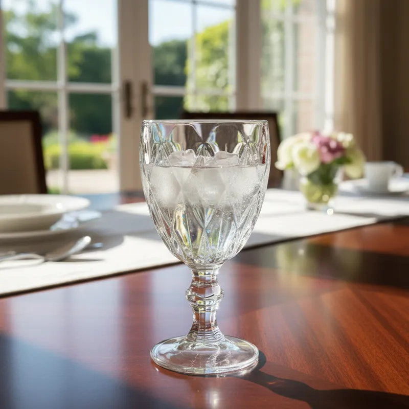 Jogo de 6 Taças de Vidro Diamond 340ml Transparente