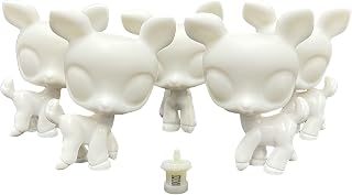 5 unidades/pacote com base branca para pintura animal brinquedo pet shop modelo em branco personalizado DIY OOAK pintura design (veado)