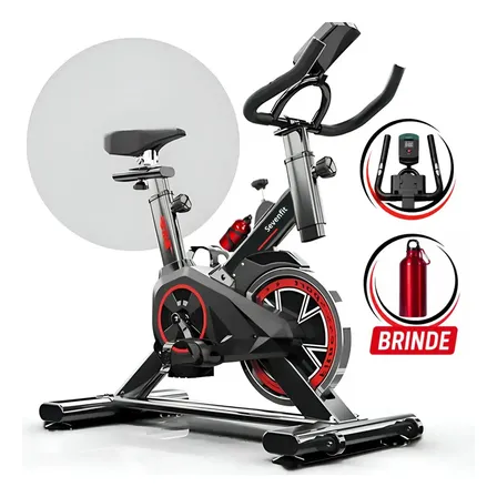 Bicicleta Ergométrica Bike Spinning Garrafa 6kg Sensação Inércia Com Medidor Cardíaco Fitness P