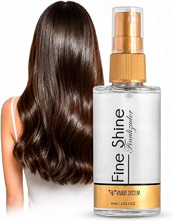Fine Shine Padrão Europeu 60ml, PERFUME capiliar radiante, Brilho Intenso | Protetor Térmico, Anti-Frizz, Finalizador Capilar, Controle de Umidade, Selagem das Pontas, Toque Seco, Proteção dos Fios