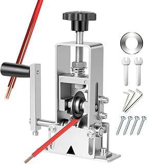 Máquina Manual de Descascar Fios Descascador Elétrico Ajustável Acionado a | Decapador para Fios de Cobre e Puxador de Cabos Para Fiação Industrial Reciclagem HVAC Eletrodomésticos