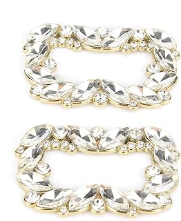 Fivela de sapato de cristal strass para decoração de casamento elegante acessório de sapato DIY 1 par para eventos especiais