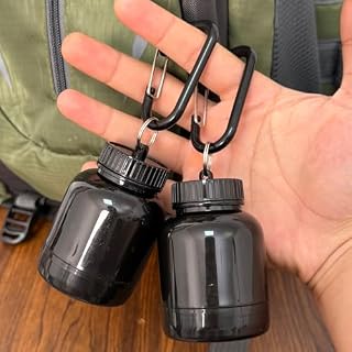 1 recipiente portátil de suplemento de polipropileno com dispensador de proteína em pó para academia, viagem, esportes, pré treino, coqueteleira, 200 ml (preto)
