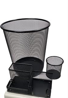 Kit Organizador Escritório Lixeira Porta Treco Porta Lápis P