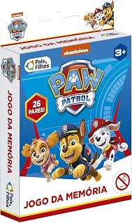 Pais & Filhos | Jogo da Memória Patrulha Canina com 52 Cartas | Brinquedo Educativo +3 Anos | Desenvolve Memória e Concentração