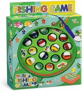 Brinquedo Pega Peixe Infantil com Som – Jogo de Pescaria Maluca a Pilha com 15 Peixinhos Coloridos e 3 Varas de Pesca Diversão Para Toda Família Brinquedo Educativo