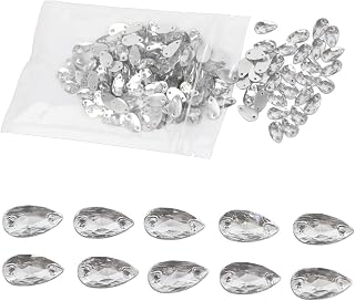 BSTiltion Decoração exclusiva de sapato com contas de cristal (branco) | Cor AB, plástico fino, artesanato DIY, ecológico, para roupas, bolsas