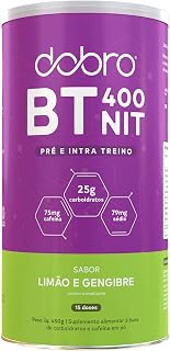 BT 400 Nitrato, Dobro, Suplemento Alimentar em Pó, 400mg de Nitrato Natural com Carboidratos, Sabor Limão com Gengibre - 450g