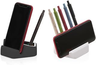 Kit Escritório Completo com Caderno, Mouse Pad, Caneta, Porta Objetos, Régua e Estojo, Material Escolar e Papelaria para Organização (Porta objetos Preto)