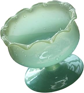 Copo de vidro floral feito à mão para iogurtes de 240 ml, seguro, resistente, seguro para lava-louças, utensílios de cozinha, canecas de vidro ergonômicas para bebidas