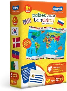 Toyster - Jogo Educativo: Países e suas Bandeiras, 6+ Anos