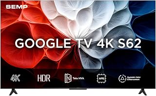 Smart TV Semp 43 Polegadas LED HVA 4K S62 WiFi Bluetooth Google TV 3 HDMI HDR10+ Dolby Audio 43S62
