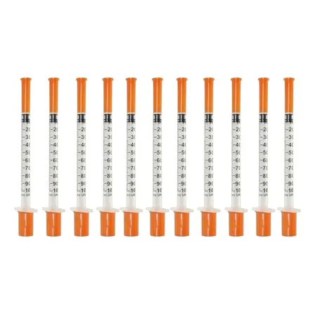 Seringa Insulina 1ml Agulha Fixa 8x0,30 - 10 Unidades 1 Ml