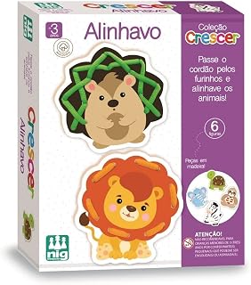 Nig Brinquedos Jogo Educativo Madeira Crescer Alinhavo
