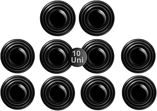 Kit 10 Botão Adesivo Antiimpacto Borracha Silicone Amortecedor Anticolisão Antichoque Silêncio Protetor Portas Veicular Porta-malas Acessório Automotivo THAFE
