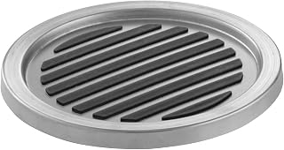 iDesign Porta-copos de aço inoxidável escovado Forma para balcões em casa, cozinha, sala de jantar, sala de estar, pátio, mesa de café, conjunto de 4, preto, 20550