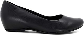 Sapatilha Feminina Bico Redondo Salto Embutido Preto Usaflex AC0910003