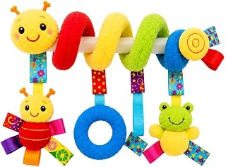 Centopéia Espiral de Pelúcia Sensorial para Bebê Carrinho e Berço | Estimula o desenvolvimento sensorial, Auxilia na coordenação motora, Texturas macias e confortáveis.