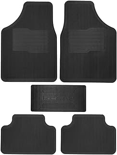 Jogo de Tapetes Automotivos Emborrachados Universal para Carros (Kit 5 Peças Logo Gm)