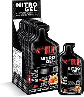 Repositor Nitro Gel Display c/ 10 unidades 30g Sabor Morango com Maracujá - Blk Performance